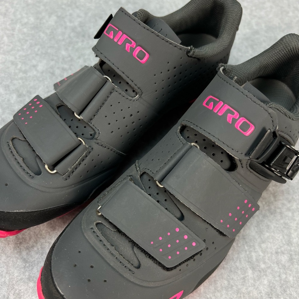 Giro Manta Biking Cycling Shoes Clipless SPD Grey Pink Cleats Women US 8.5 EU 40 - Picture 10 of 16